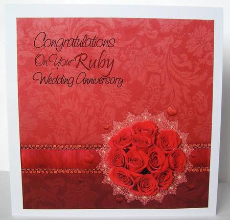 Ruby Wedding Roses 8x8 Inch Topper by Margaret McCartney