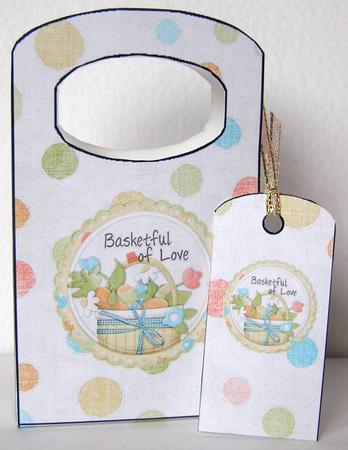 Basket of Easter Eggs Gift Bag & Tag by Margaret McCartney
