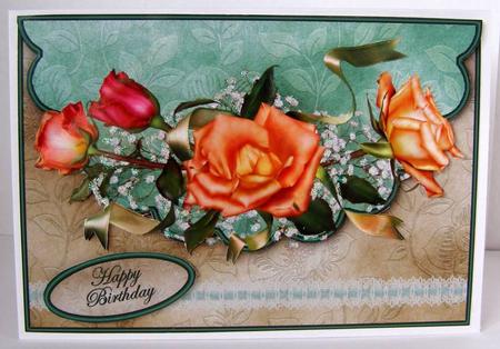 Romantic Roses Envelope Card by Margaret McCartney