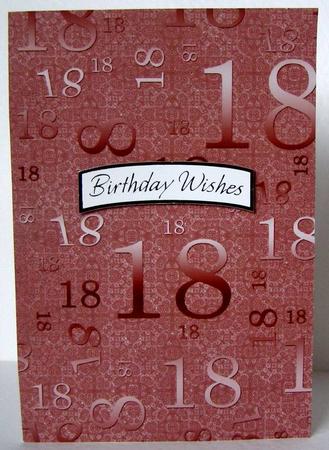 Dusky Pink Metallic 18 Birthday Backing Paper by Margaret McCartney