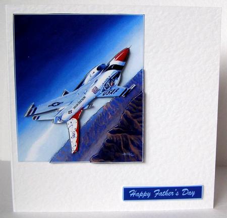F16 Falcon Inverted Card - Father's Day or Birthday by Margaret McCartney