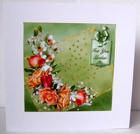 8x8 Roses of Joy for You Mother by Margaret McCartney