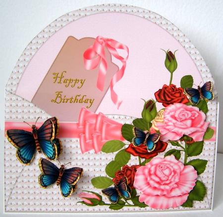 Happy Birthday Envelop Floral by Margaret McCartney