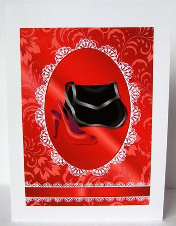 6 Ribbon & Lace 2 Card Fronts by Margaret McCartney