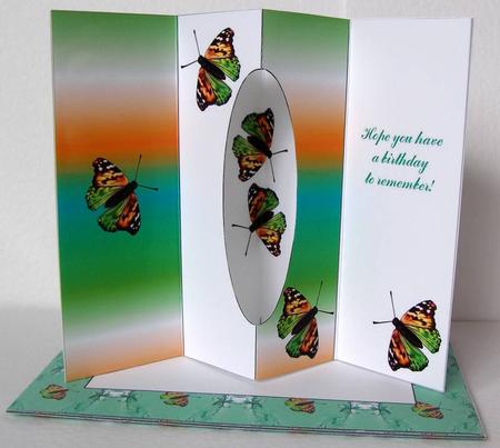 Internal Window Card - Butterfly Oval by Margaret McCartney