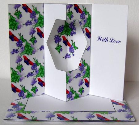 Internal Window Card - Ivy & Butterfly by Margaret McCartney