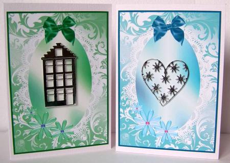 Daisies and Bows Card Fronts Set 4 by Margaret McCartney