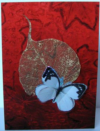 Embossed Leaves Background 2 by Margaret McCartney