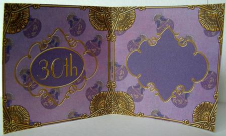 Amethyst Perfume 30th Birthday Folded Card Insert by Margaret McCartney