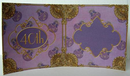 Amethyst Perfume 40th Birthday Folded Card Insert by Margaret McCartney