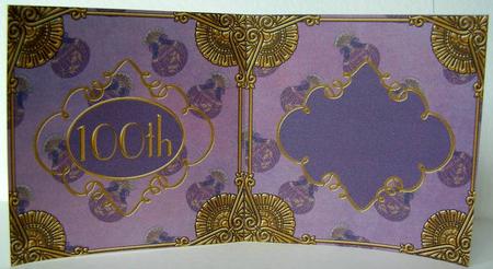 Amethyst Perfume 100th Birthday Folded Card Insert by Margaret McCartney