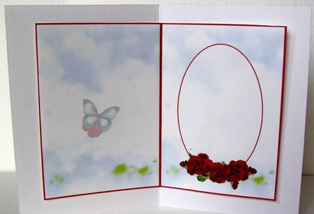 Butterfly and Roses C6 Inserts Sheet by Margaret McCartney