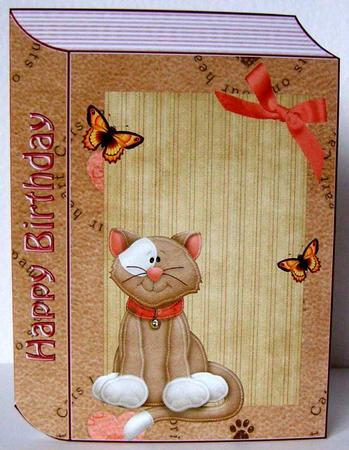 Cute Little Brown Cat with Red Bow Book by Margaret McCartney