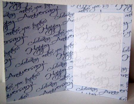 Ice Blue with Silver Text Anniversary Insert 2 by Margaret McCartney