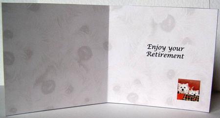 Our Family Westies Enjoy Your Retirement 6 by 6 by Margaret McCartney
