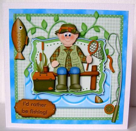Fishing Decoupage Rather Be Fishing by Margaret McCartney