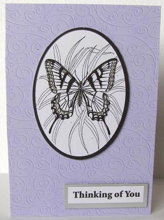 Summer Mists Lilac 'swirls Embossed' Backing Paper by Margaret McCartney