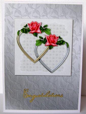 'metallic Leaves Embossed' Backing Paper by Margaret McCartney