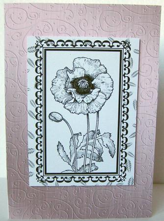 'metallic Leaves Embossed' Backing Paper by Margaret McCartney
