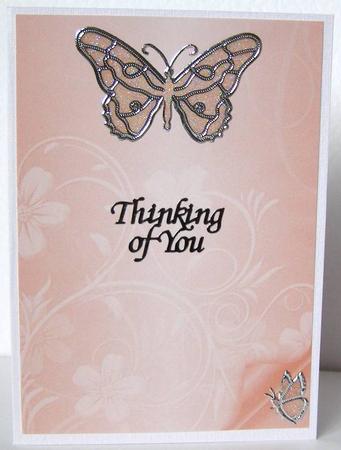 Floral Embossed with Page Curl - Peach by Margaret McCartney