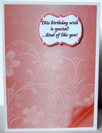 Floral Embossed with Page Curl - Salmon by Margaret McCartney