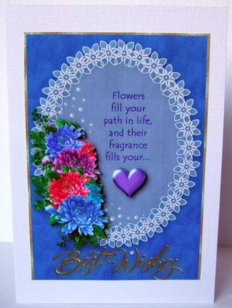 Fragrance of Flowers Card Topper 1 by Margaret McCartney