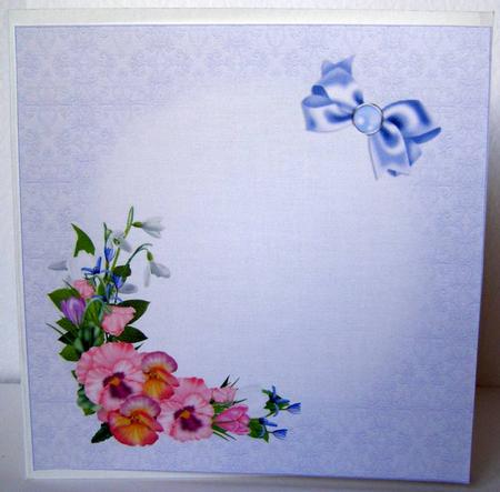 8x8 Spring Flowers on Lavender Insert Plate by Margaret McCartney