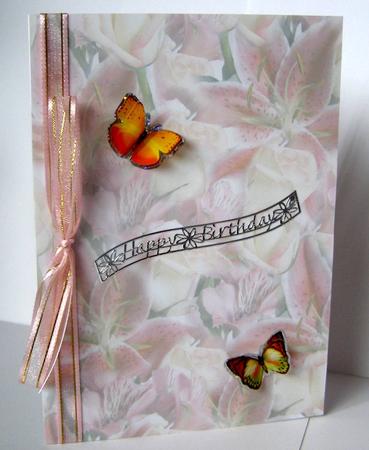 Lily & Rose Bouquet Vellum in Peach by Margaret McCartney