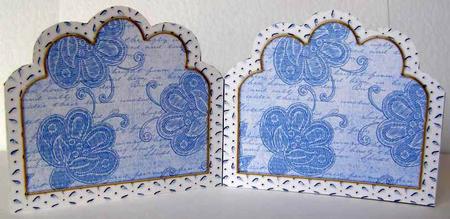 Blue Iris 2 Em Anglaise Matching Card Insert by Margaret McCartney