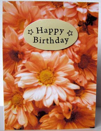 Peach Chrysanthemums Backing Sheet by Margaret McCartney