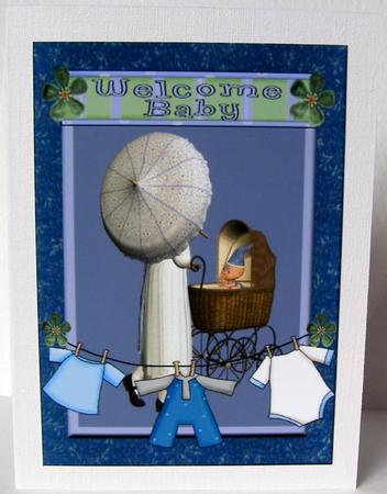 Welcome Baby Boy A4 by Margaret McCartney