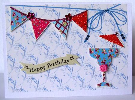 Blue Flourish Background by Margaret McCartney