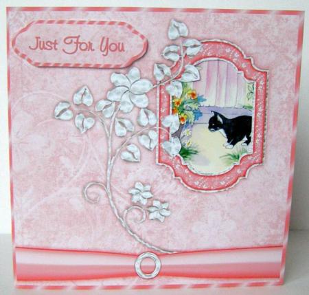 Rosy Glow Cut & Fold Photo Card by Margaret McCartney
