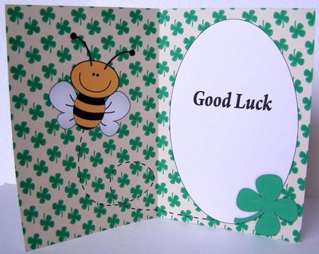 'bee' Lucky Insert (cream) by Margaret McCartney