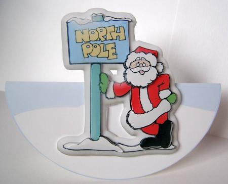 At the North Pole Wobble Card by Margaret McCartney