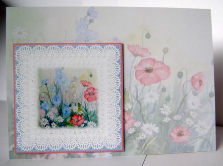 Wildflowers and Lace Watercolour 8x8 Topper by Margaret McCartney