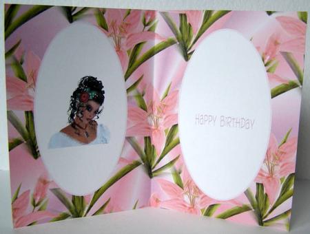 Birthday Girl with Rose in Her Hair Insert by Margaret McCartney