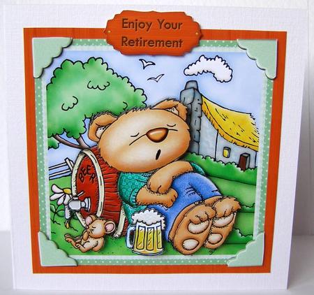 Beer Bear for the Men Topper & Decoupage by Margaret McCartney
