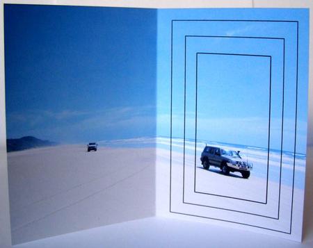 Four Wheel Drive on the Beach Insert or Quick Print and Fol by Margaret McCartney