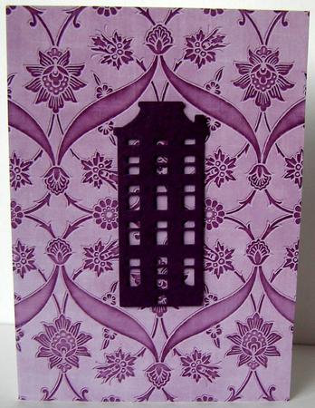 Lilac Floral Entwined Embossed A4 Backing Paper by Margaret McCartney