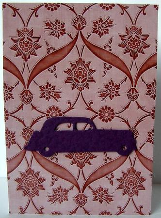 Dusky Pink Floral Entwined Embossed A4 Backing Paper by Margaret McCartney