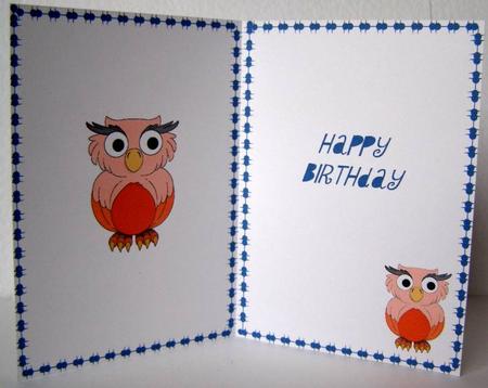 Orange Owl Insert by Margaret McCartney
