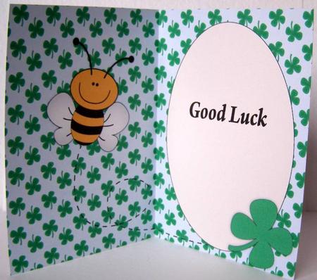 'bee' Lucky Insert (light Cyan) by Margaret McCartney