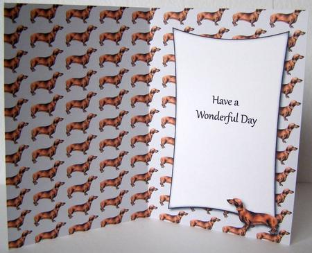 Dachshund Insert with Message (grey) by Margaret McCartney