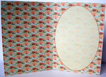 Roses on a Fan Insert by Margaret McCartney
