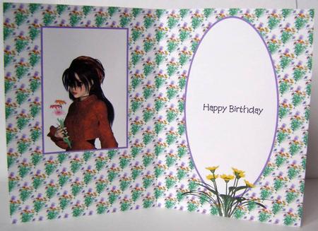 Pretty Little Flower Girl Birthday Insert by Margaret McCartney
