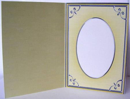 A5 'silver Metallic Frame' Card Front or Insert by Margaret McCartney