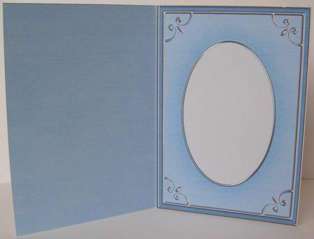 A5 'silver Metallic Frame' Card Front or Insert by Margaret McCartney
