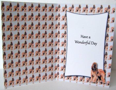 Afghan Hound Insert with Message (grey) by Margaret McCartney