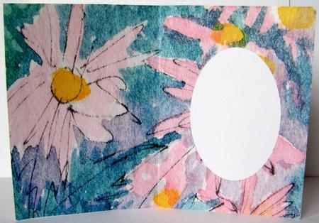 Pale Pink Daisies Insert by Margaret McCartney
